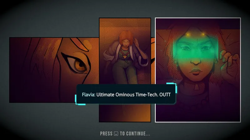 Comic-style cutscene